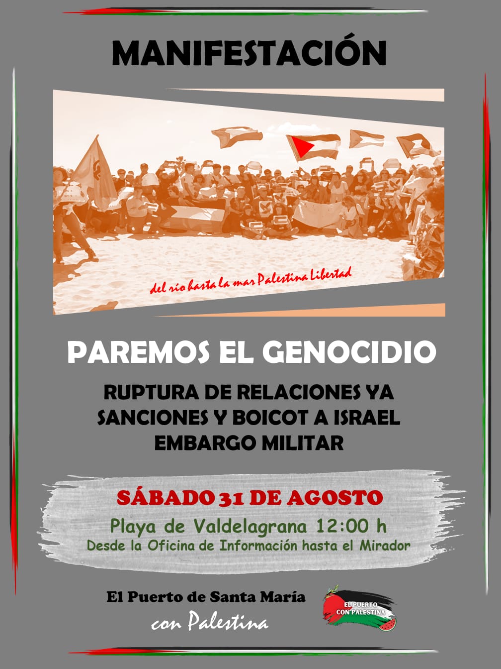 Manifestación en solidaridad con el pueblo de Palestina